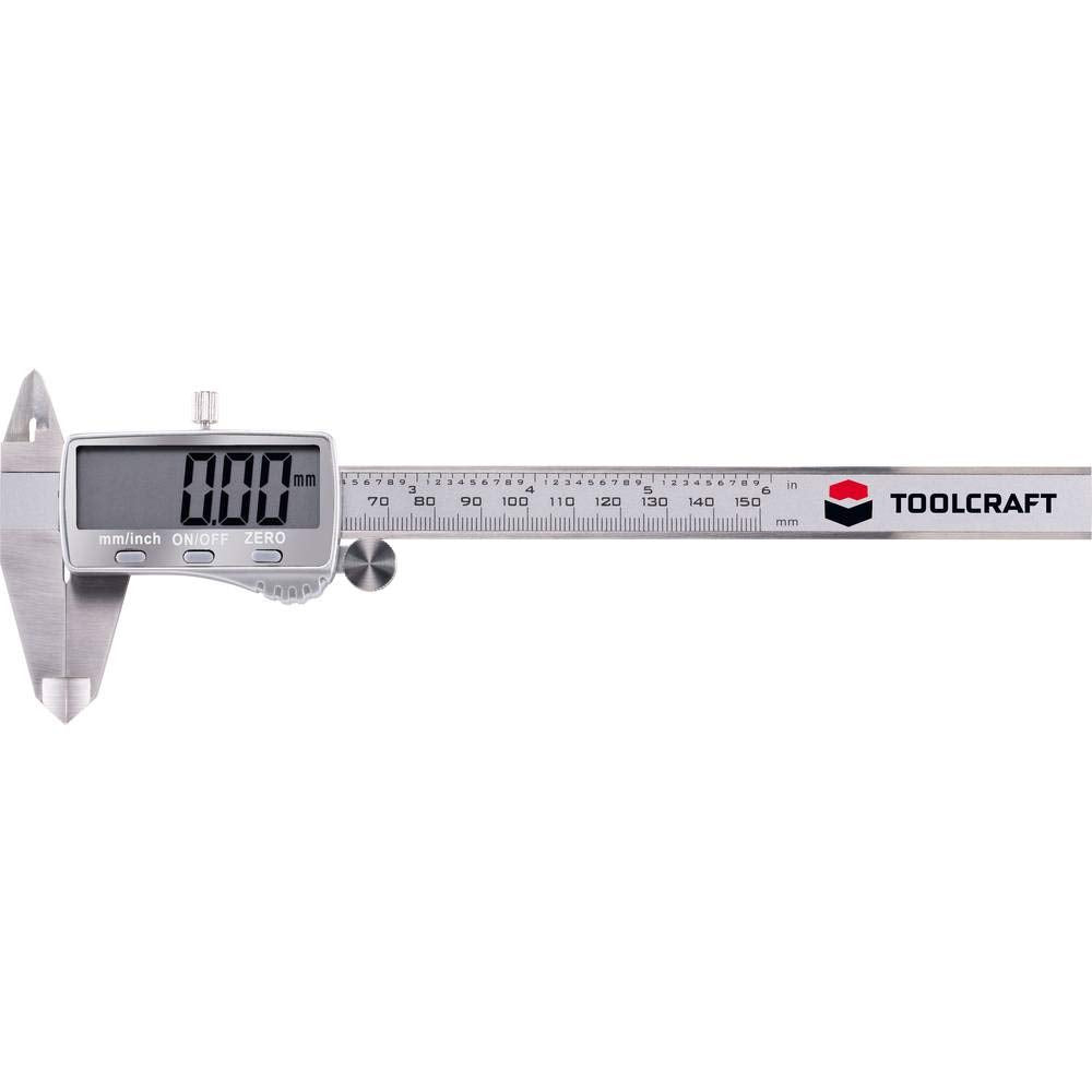TOOLCRAFT Digitaler Messschieber 150 mm I Schieblehre I Schublehre I elektronische Schieblehre I Mes