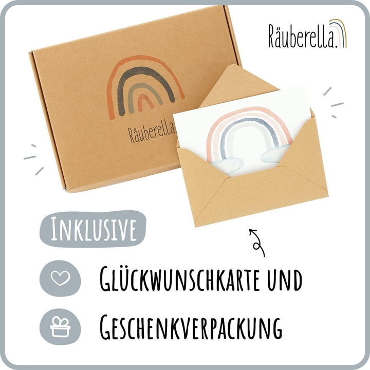 Räuberella ® Original Kuscheldecke 120cm x 120cm Babydecke aus 100% Musselin Bio Baumwolle - Geschen