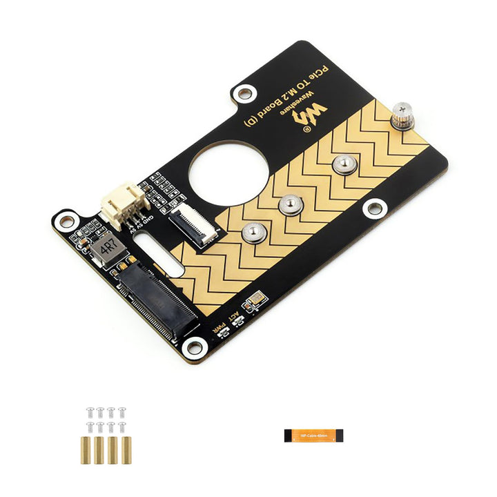 PCIe to M.2 Adapter Board (D) for Raspberry Pi 5 8Gbps Data Rate Compatible with 2280/2260 / 2242/22
