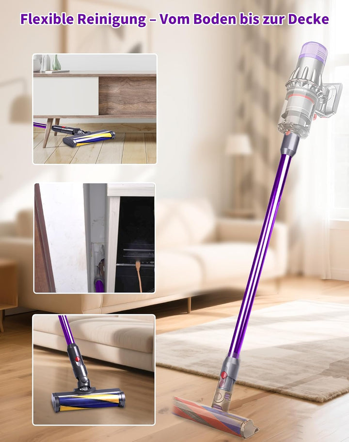 Verlängerungsrohr für Dyson V12 Detect Slim / V10 Digital Slim Stabstaubsauger, 74 cm Aluminium Tele