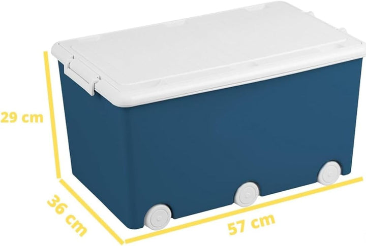 BDW Aufbewahrungsbox mit Deckel - Kiste für Kinderzimmer, Kindergarderobe, Sortierbox - Spielzeug Au