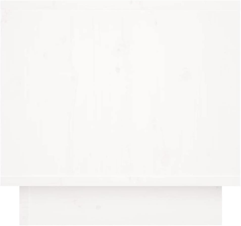 Bedside Table Nachtkonsole Beistelltisch mit Stauraum Night Stand Nachttisch Weiss 35x34x32 cm Massi