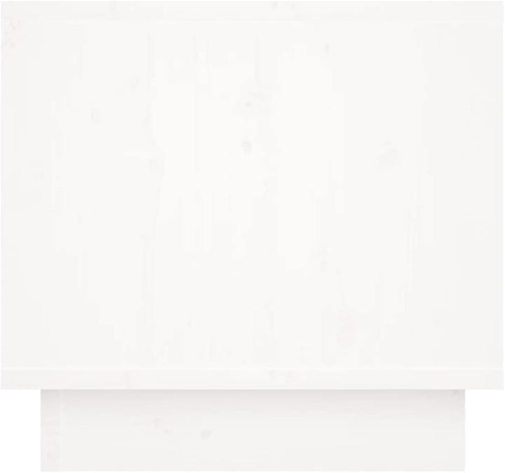 Bedside Table Nachtkonsole Beistelltisch mit Stauraum Night Stand Nachttisch Weiss 35x34x32 cm Massi