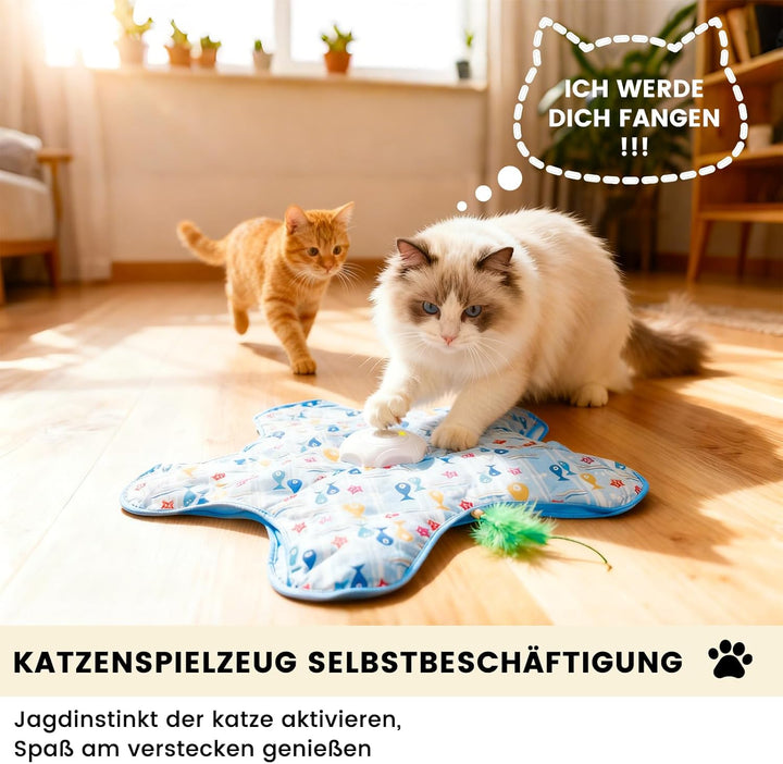 FIVAVA Katzenspielzeug Selbstbeschäftigung,Interaktives Katzenspielzeug Elektrisch,Aufladbar Spielze