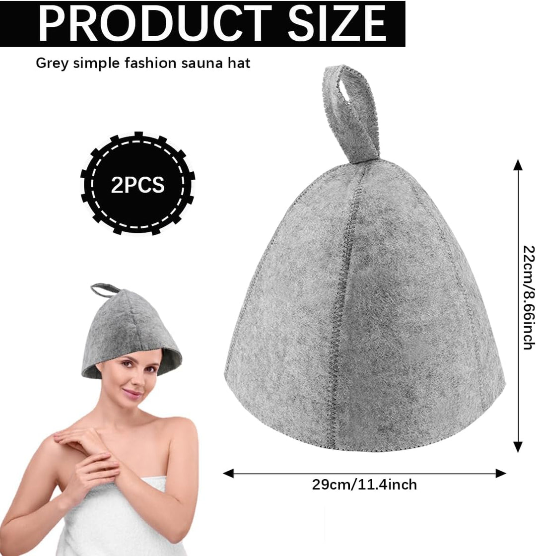 ZJIVQO Dicker Saunahut, Wolle, Saunahut für Damen und Herren, atmungsaktiver Kopfschutz, ideal für S