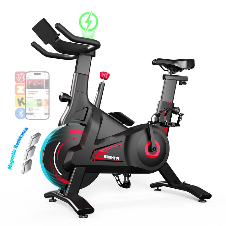 Bluearth Self-Powered Heimtrainer Fahrrad, leise Magnetischem Widerstand,max. 150KG, Schwarz