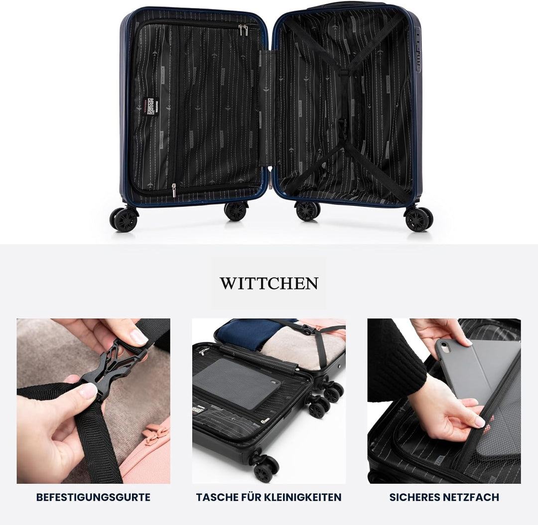 WITTCHEN Skyspeed Line Kabinenkoffer Kleines Kabinengepäck ABS Hartschalenkoffer Reisekoffer Rollkof