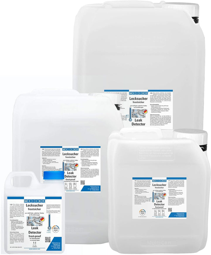 WEICON Lecksucher frostsicher 1 L | schnelles Auffinden von undichten Stellen, Rissen und Lecks, 1 L