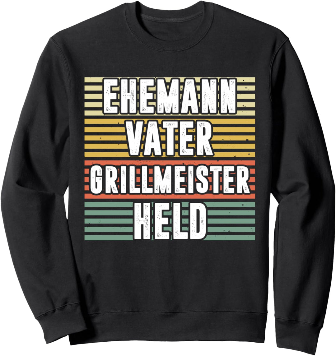 Vater Grillmeister Papa Shirt Geschenk Lustig Grillen Vater Sweatshirt