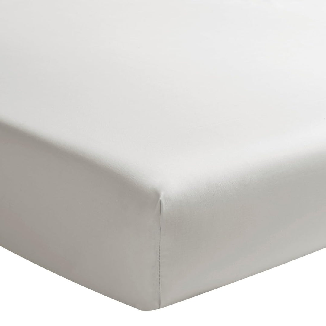 Essix Royal Line Spannbettlaken, Perkal-Baumwolle, perlgrau, 160 x 200 cm 160 x 200 cm Perlgrau, 160