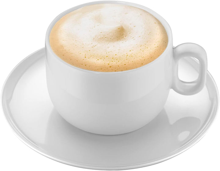 WMF Barista Tassen Set 4-teilig, zwei Kaffeetassen 160 ml mit Untertassen für Cappuccino, Porzellan,