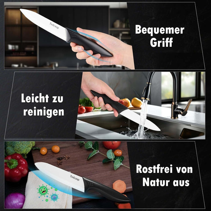 Keramikmesser Set, 5 Stück Keramikmesser Solide keramik Messer Küche, Messer Sind Scharf Genug zum S