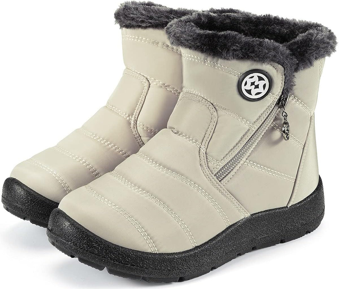 Gaatpot Kinder Winterschuhe Jungen Mädchen Winterstiefel Schneestiefel Wasserdicht Warm gefütterte S