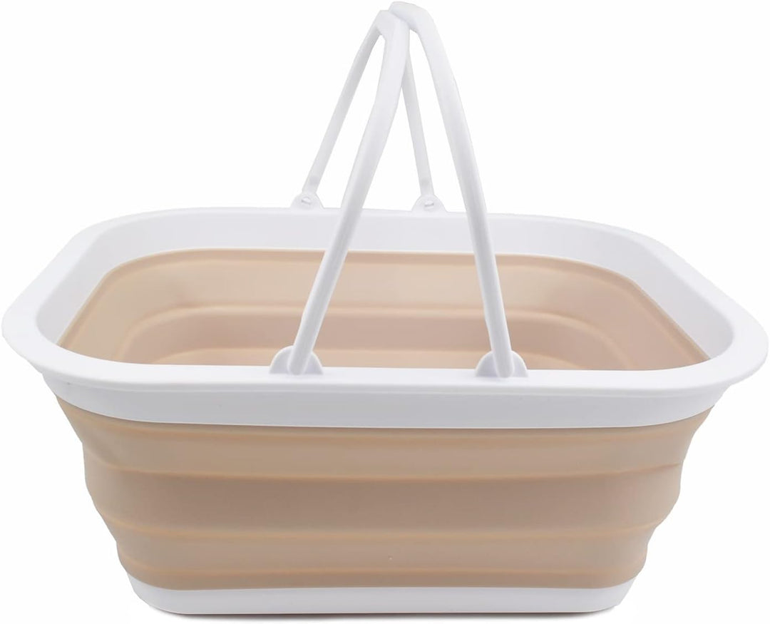 SAMMART 15L Zusammenklappbarer Korb mit Griff - Tragbarer Picknickkorb/Krater für den Aussenbereich