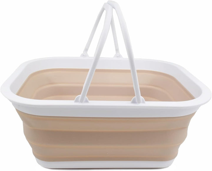 SAMMART 15L Zusammenklappbarer Korb mit Griff - Tragbarer Picknickkorb/Krater für den Aussenbereich