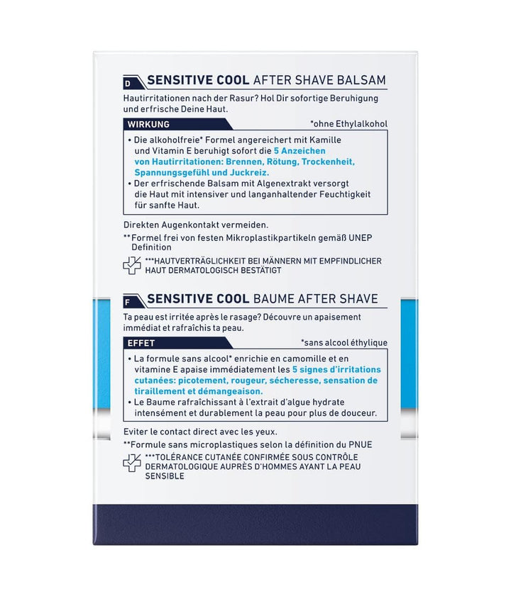 NIVEA MEN SENSITIVE COOL AFTER SHAVE BALSAM After Shave Balsam 100 ml (1er Pack), Senstive Cool Afte