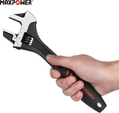 MAXPOWER verstellbarer Schraubenschlüssel 250mm Einmaulschlüssel 30mm breiter Backen verstellbarer S