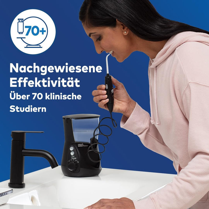 Waterpik Ultra Professional Waterflosser feststehende Munddusche mit 7 Aufsätzen, Druckbereich von 0