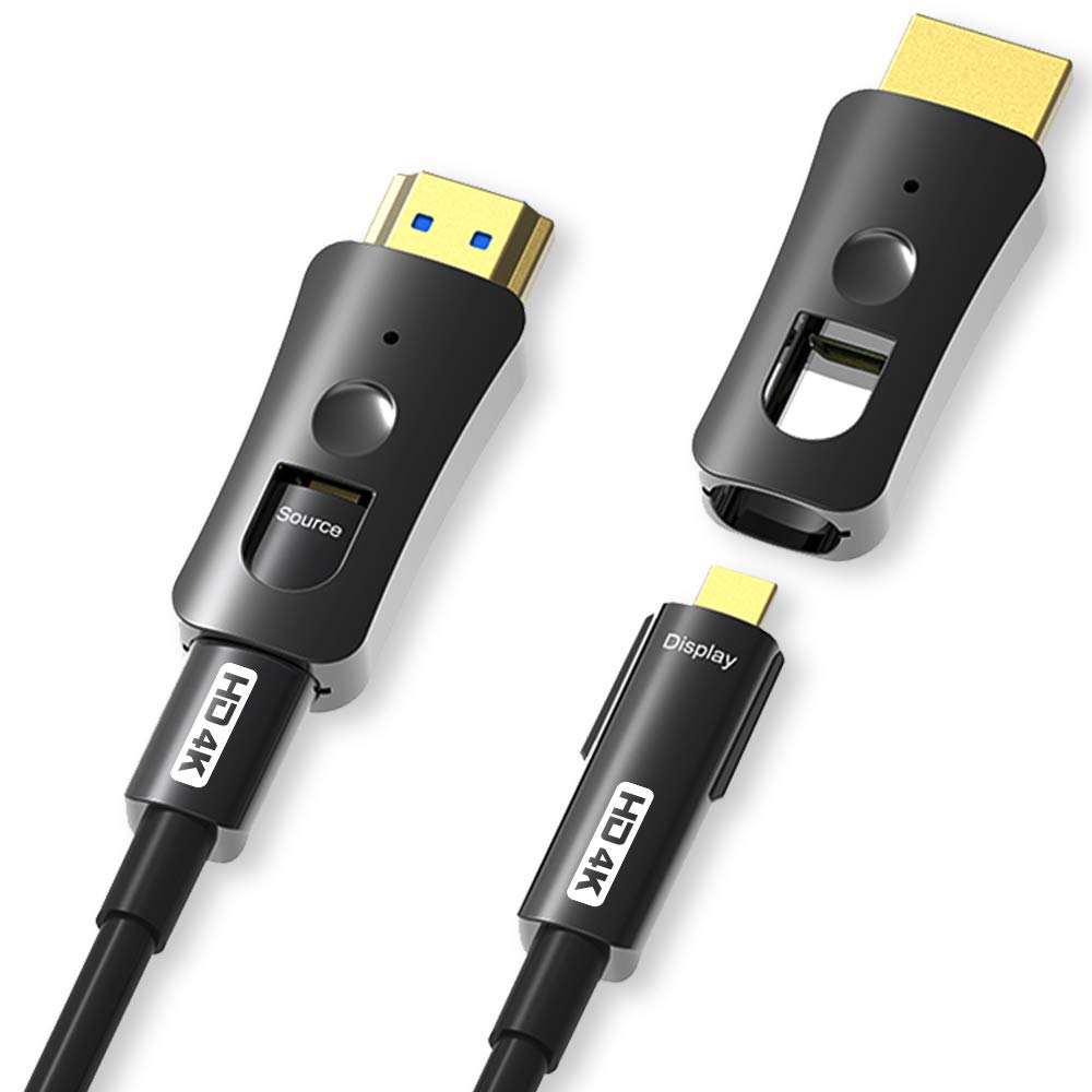 YIWENTEC HDMI Fibre Cable 4k@60Hz HDCP2.2 4:4:4 High Speed 18Gbps HDR 3D 4K2K HDMI Optic Fiber Cable
