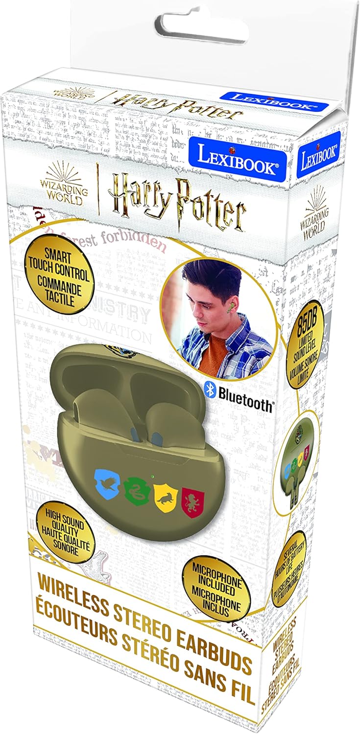 Lexibook, Harry Potter, Drahtlose Kopfhörer, Bluetooth mit Mikrofon und Steuerungstaste, Lange Akkul