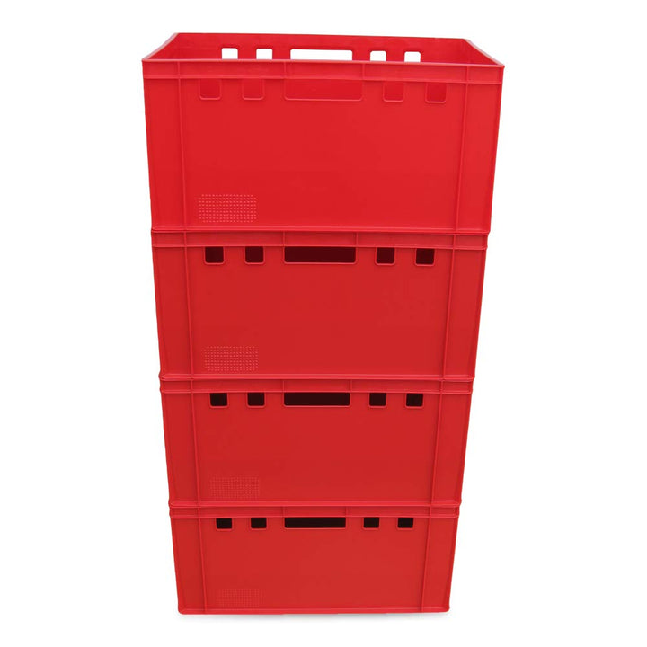 kanister-vertrieb® 4er Set E3-Kiste Eurobox Metzgerkiste Lagerbox 60x40x30 cm stabil für Lebensmitte