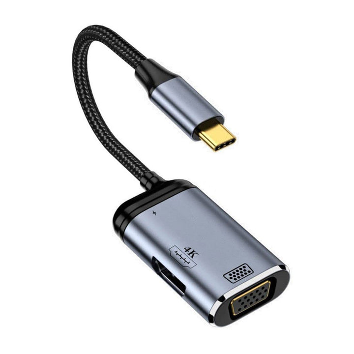 chenyang USB C Hub,3 in 1 USB C auf HDMI 4K@60Hz/VGA 1080P/USB C PD 100W Netzteil Multiport Adapter