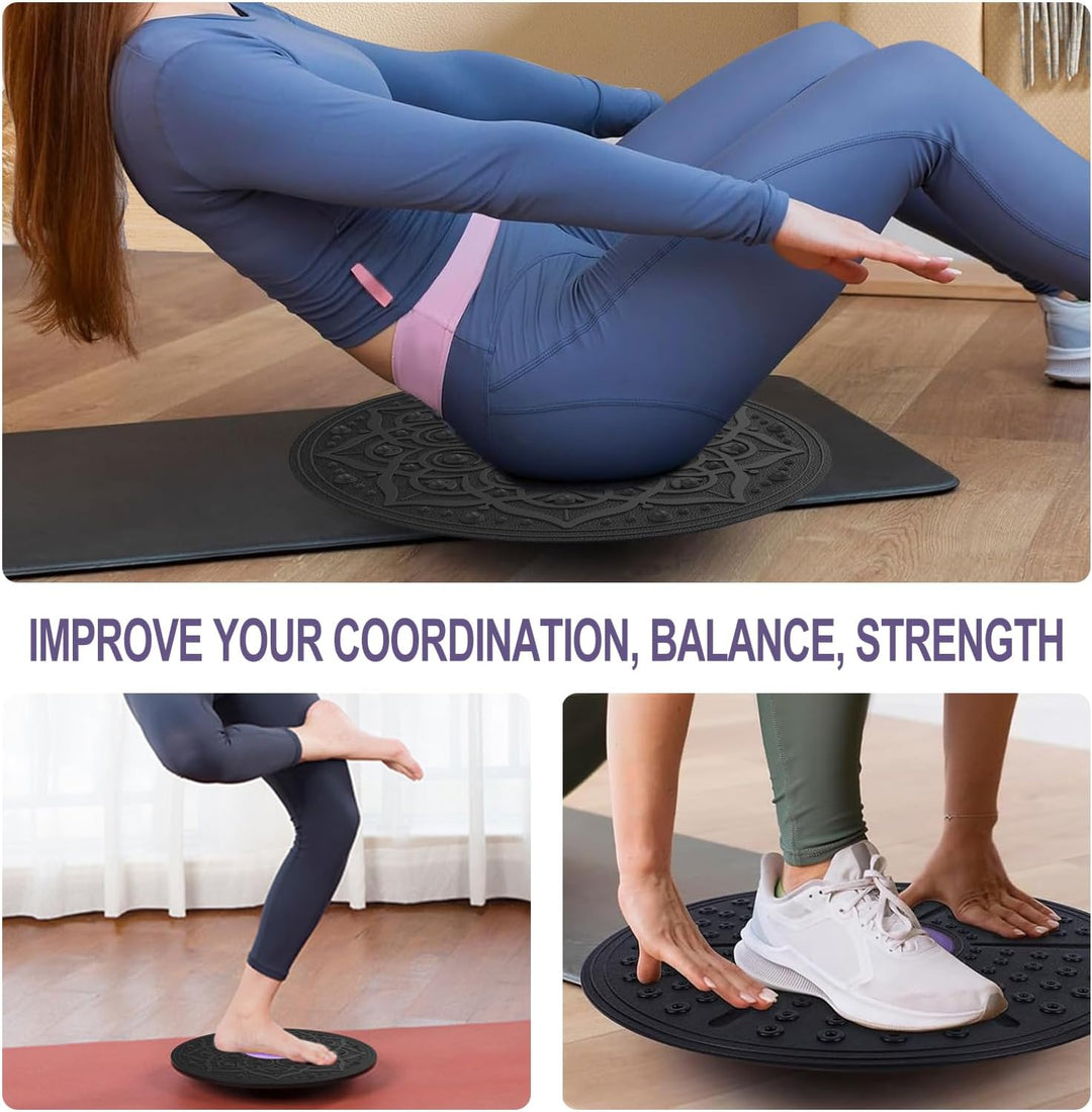 Balance Board, Gleichgewichtstrainer, Balance Pad, Wackelbrett für Erwachsene & Kinder, Wackelbrett