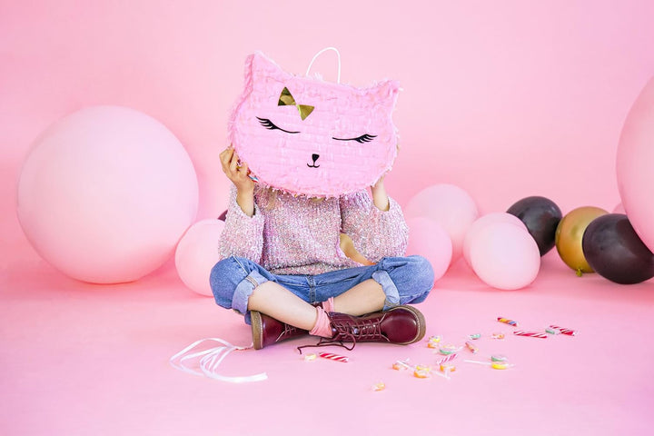 Piñata 27x35x9cm Katze - Party Dekoration zum Befüllen - Partyspiele für Kindergeburtstag Geburtstag