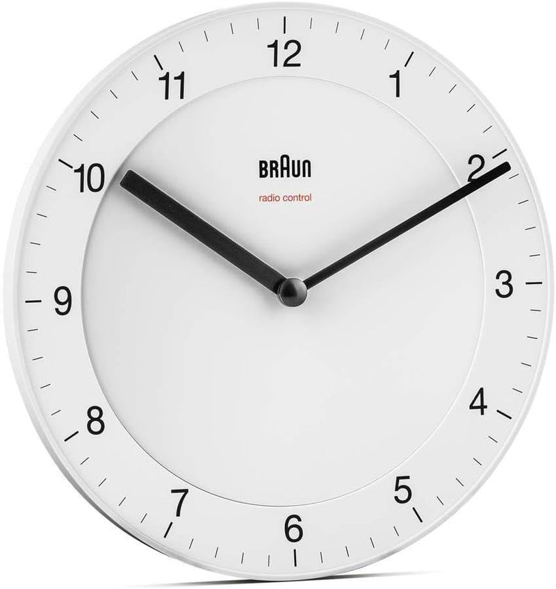 Braun Funkwanduhr Wanduhr, Kunststoff, Weiss, normal normal Weiss, normal Weiss