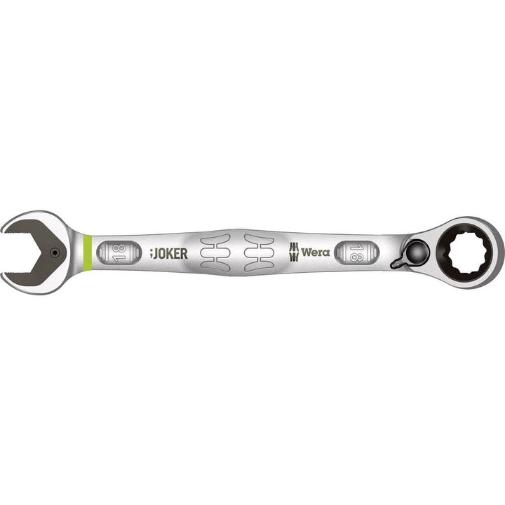Wera Joker Switch Maul-Ringratschen-Schlüssel, umschaltbar, 18 x 234 mm, Leuchtgrün, 05020073001 18