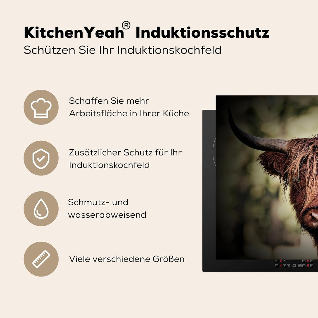KitchenYeah© Herdabdeckplatte Einteilig Ceranfeld Abdeckplatte für Induktionsschutz Ceranfeldabdecku