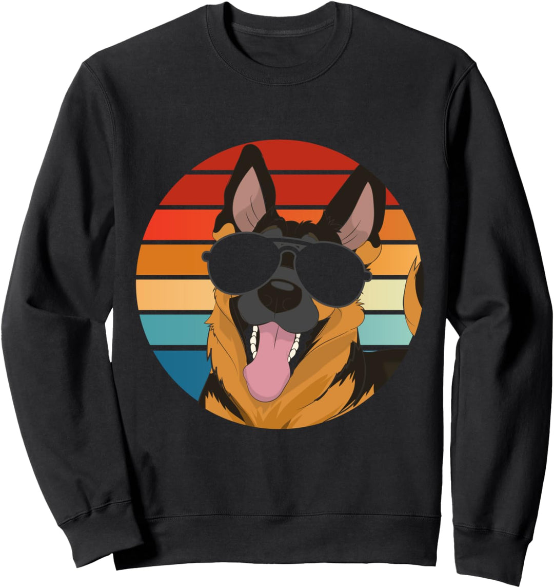 Retro Deutscher Schäferhund Sweatshirt