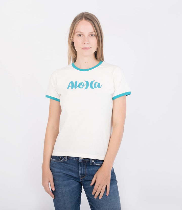 Hurley Damen W Oceancare Aloha Ss Tee T-Shirt XS Marshmallow, XS Marshmallow