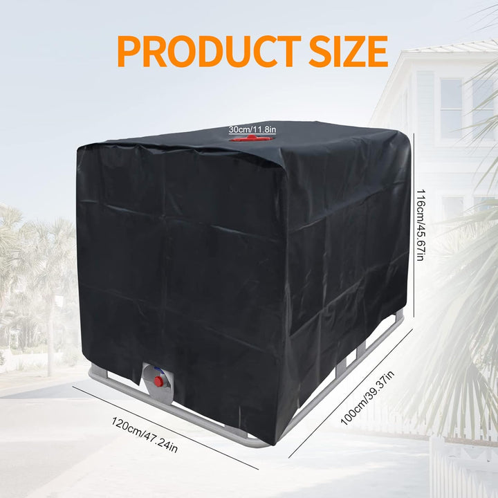 IBC Tank Abdeckung, Abdeckplane für Wassertank 1000L, IBC Container Cover, Abdeckplane Schutzhülle S
