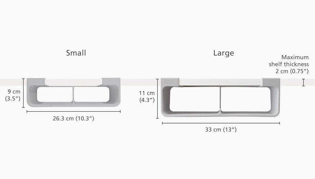 Joseph Joseph CupboardStore Unter-Regal-Organizer, Für Grosse Rollen/Schachteln, Montage mit 3M VHB-