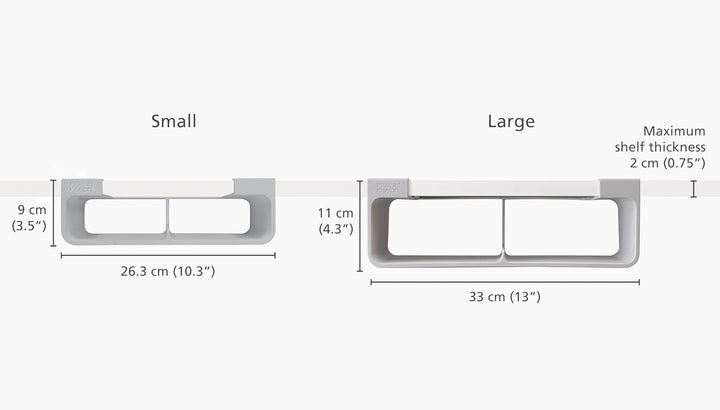 Joseph Joseph CupboardStore Unter-Regal-Organizer, Für Grosse Rollen/Schachteln, Montage mit 3M VHB-