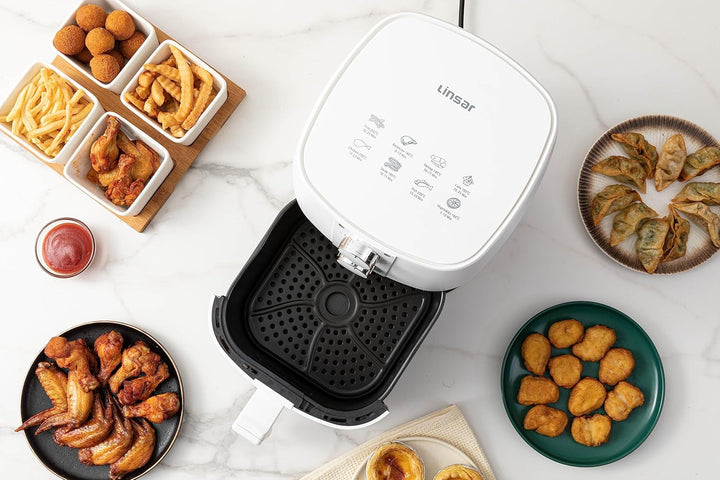 Heissluftfritteuse 4L - Airfryer mit Timer und Warmhaltefunktion - Temperatur wählbar - Energiespare