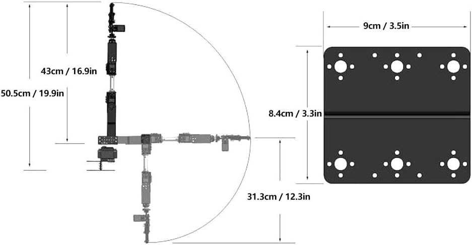 Pilipane Mechanischer 6DOF-Roboterarm, Servomotor-Manipulator Und Aluminiumarmkomponenten, Pädagogis