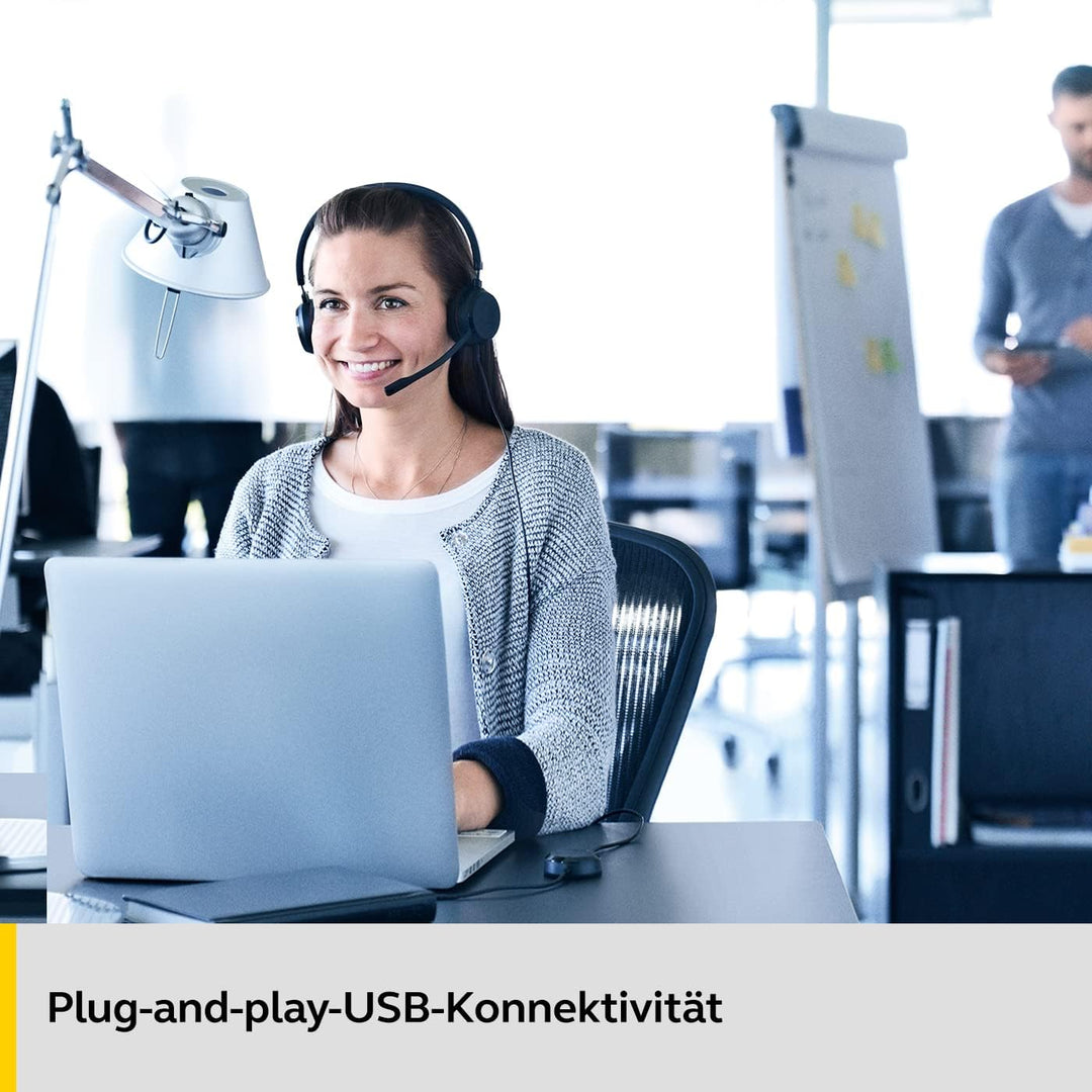 Jabra Evolve 20 SE Mono Headset – Microsoft Teams zertifizierte Kopfhörer für VoIP Softphone mit pas