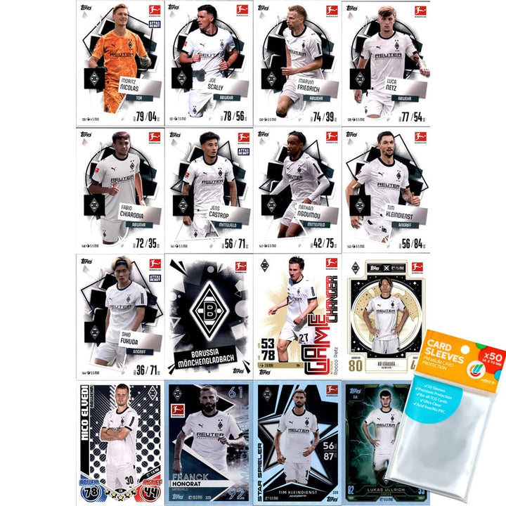 Bundle mit Topps Match Attax Bundesliga - 2025/26 - Mannschaftspaket - Borussia MÖNCHENGLADBACH + Ex