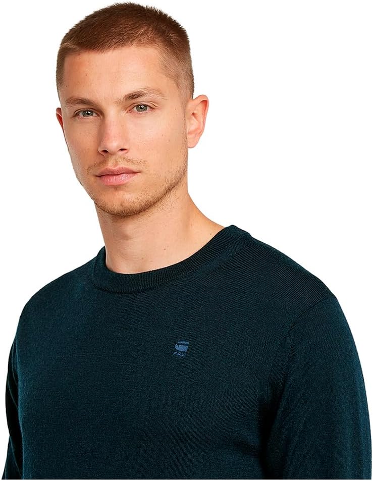 G-STAR Herren Premium Core Knitted Sweater XS Blau (Salute D25174-d847-c742), XS Blau (Salute D25174