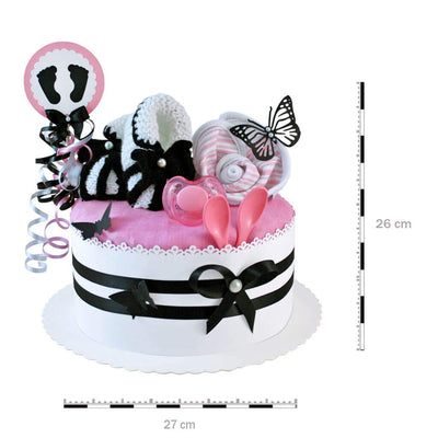 MomsStory - Windeltorte Mädchen | Windelgeschenk Prinzessin | Baby-Geschenk zur Geburt Taufe Babysho
