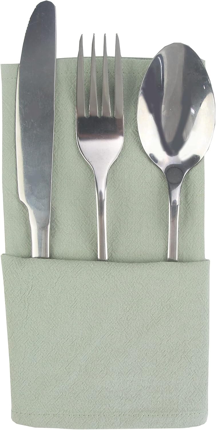 Einfarbige Cloth Servietten aus Geschirrtuch, 12er-Set (16,9 x 16,9 Zoll), Wiederverwendbare Küchent