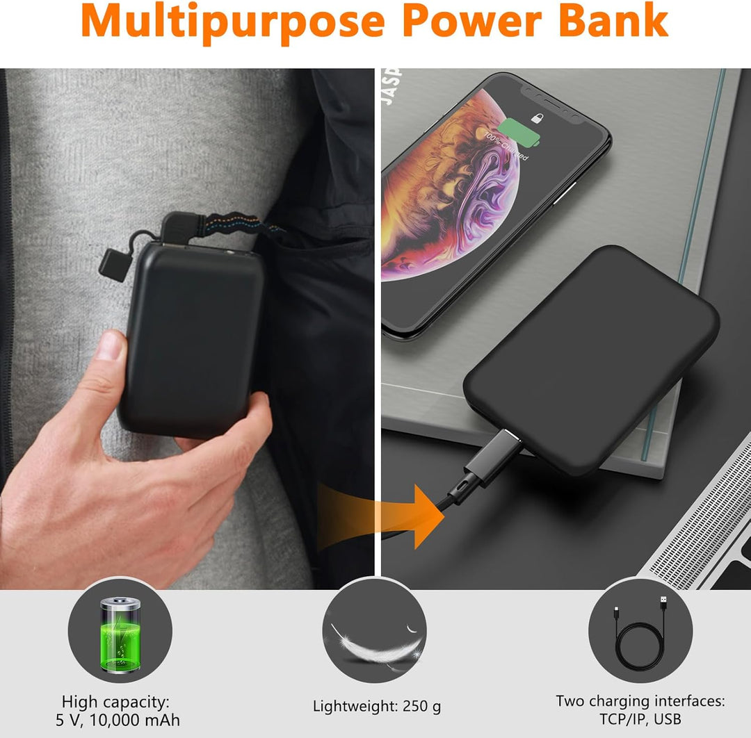 Mincoo Beheizbare Weste Damen Herren, Powerbank USB Wärmeweste Mit Akku 5V 10000 mAh, Winter Heizjac