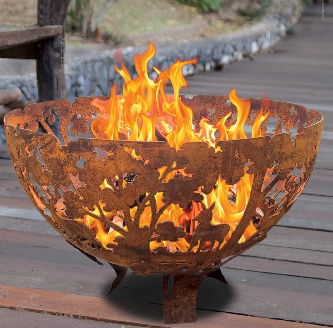 Feuerschale halbrund, Metall