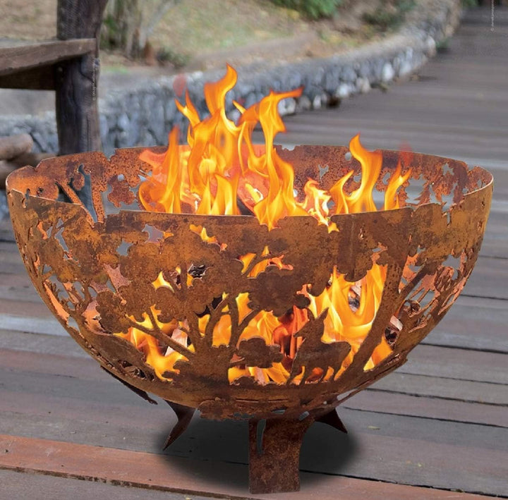 Feuerschale halbrund, Metall