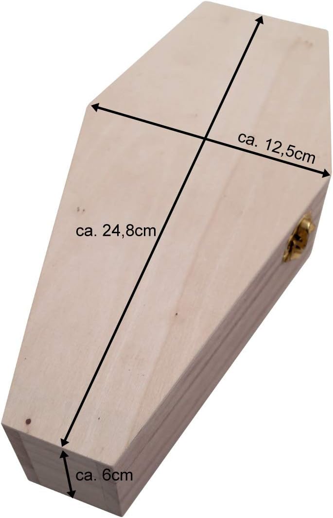 petbye Holz Kleintiersarg Natur belassen - Grösse S Tiersarg mit festem Metallverschluss Haustier Be