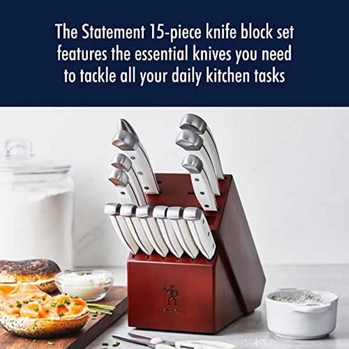 HENCKELS Statement Messerblock, 15-teilig, Weiss 15-pc Weiss, 15-pc Weiss
