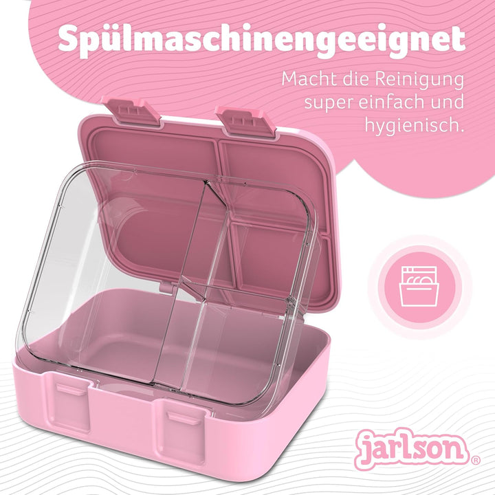 Jarlson® Brotdose Kinder mit Fächern MILI [AUSLAUFSICHER] - Bento Lunchbox für Schule, Kita & Kinder