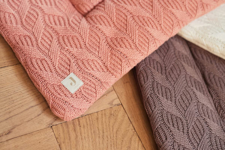 Jollein Laufgittereinlage Spring Knit 80x100 cm - Rosewood